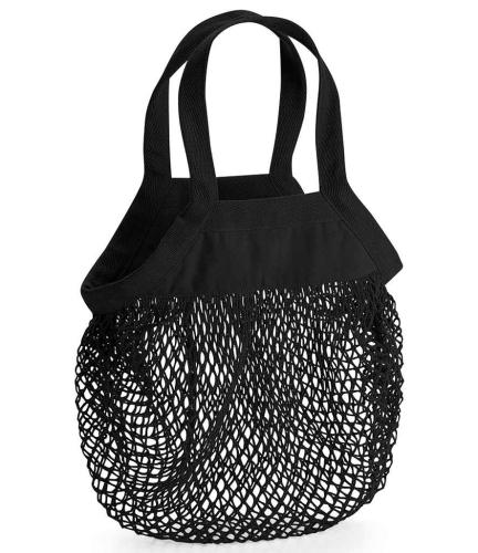 Westford Mill Organic Cotton Mini Mesh Grocery Bag - BLK - ONE